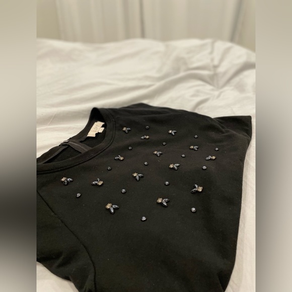 Loft Jeweled Cotton Shift Dress - Picture 6 of 6